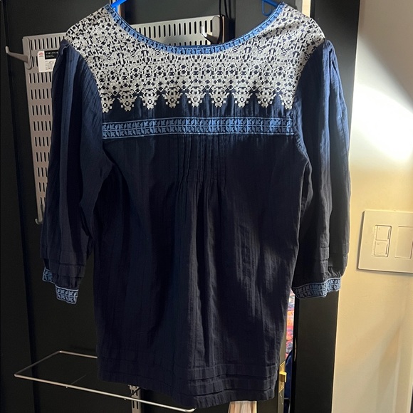 Juicy Couture Navy Blue Blouse with Embroidered Details - Picture 5 of 5